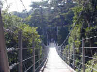 城が崎のつり橋は有名ですが、こちらにもつり橋があります。